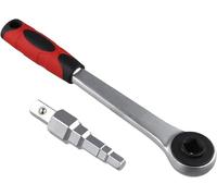 Juego de llaves de carraca de radiador de acero al carbono de 10 a 21 mm, llave escalonada con mango de trinquete para válvulas de radiador, pezones y conectores de tanque (A), agradable y práctico