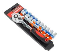 Juego de llaves de carraca, juego de brújula de mantenimiento de 13 mm, 12 herramientas para camiones, vehículos, construcción, garaje doméstico, taller industrial, automóviles, electricistas