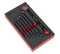 Juego De Llaves De Carraca Métricas Negros Sealey Premier 7 Piezas AK63941B