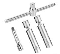Juego de llaves de chispa profesional con mango antideslizante y retención magnética para servicio de motor de coche y motocicleta de 14 mm y 16 mm