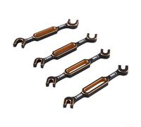 Juego de llaves de coche Drift de 3 a 6 mm con alicates, herramienta de metal ajustable para afinación de rótula de vehículo modelo, 4 llaves rojas y negras y P de 152 mm (dorado)