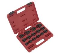 Juego De Llaves De Codo Sealey 15 Piezas 3/8" Cuadrado Métrico AK5983