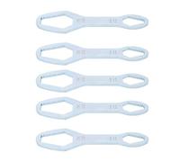 Juego de llaves de doble punta de 5 piezas, herramienta de llave autoajustable, llave de doble cabeza de acero de aleación de 8 mm a 22 mm, llave multifuncional universal con (C Galvanizado Plata)