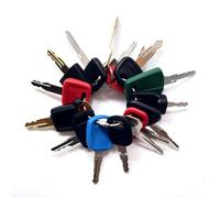 Juego de llaves de encendido 16 llaves de construcción/equipo pesado compatible con Volvo Caterpillar Komatsu John Deere JCB Case Excavator Key Heavy Equipment Master Key