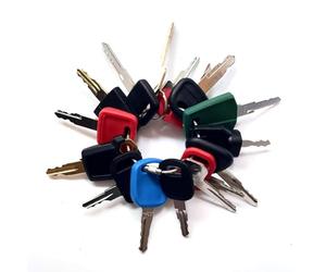Juego de llaves de encendido 16 llaves de construcción/equipo pesado compatible con Volvo Caterpillar Komatsu John Deere JCB Case Excavator Key Heavy Equipment Master Key