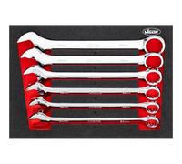 Juego de llaves de estrella ViGOR V6640 6 piezas en inserto de espuma blanda, tamaños 34-50 mm, robusto juego de herramientas para atornillar con precisión en talleres e industria