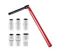 Juego de llaves de fregadero de 7 piezas, juego de llaves de tuerca de lavabo, kit de herramientas de instalación de grifo, herramientas de extracción de válvula de aleación de aluminio con rotación