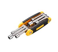 Juego de llaves de herramientas múltiples, controlador hexagonal plegable, kit compacto de llave Allen | Kit de reparación duradero con mango portátil y herramientas de controlador versátiles para