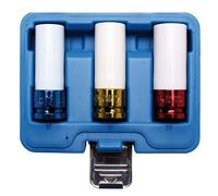 BGS 7200 | Juego de vasos de impacto con protector de plástico | entrada 12,5 mm (1/2") | 17 / 19 / 21 mm | 3 piezas