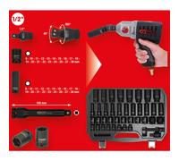 Juego De Llaves De Impacto KS Tools 1/2" Hexagonal, 40 Piezas, 515.0065