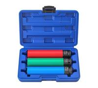 Juego de llaves de impacto mecanizadas con precisión de 17, 19, 21 mm, longitud extendida de 17 mm, 19 mm, 21 mm para una extracción eficiente de neumáticos y mantenimiento automotriz, llave de