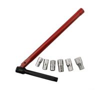 Juego de llaves de instalación y desmontaje de válvula de grifo de baño con 6 tamaños de enchufe y mango giratorio flexible para espacios estrechos