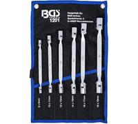 Juego de llaves de ojo dobles cabeza orientable 6 piezas - acero resistente - Versatilidad y precisión, áreas difíciles - D-Work