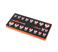 VEVOR Juego de llaves de pie de cuervo, 20 piezas, accionamiento de 3/8", métrico 10-22 mm SAE 3/8-7/8", llave de palanca de acero 40Cr, 2 barras de extensión para reparación de llaves dinamométricas
