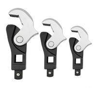 Juego de llaves de pata de gallo ajustables con resorte, 3 piezas de 1/4 3/8 1/2 pulgadas con unidad cuadrada macho hembra para un manejo preciso de sujetadores en fontanería y trabajos mecánicos