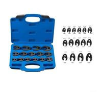 Juego de llaves de pata de gallo métricas de 8 mm a 24 mm, incluye 8-18 mm para unidad de 3/8 pulgadas y 19-24 mm para accionamiento de 1/2 pulgada para aplicaciones mecánicas y técnicas