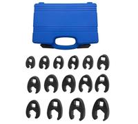 Juego de llaves de patas de , 15 piezas de acero inoxidable en forma de U | Juego de llaves de metal para tuercas de brida, para reparación mecánica de automóviles de tuercas de brida de 8 a 24