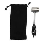 Juego de llaves de taladro de mano, taladro de mano para madera, taladro de acero inoxidable, portátil, manual, bolsa de tela, color negro