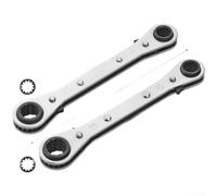 Juego de llaves de trinquete 4 en 1 con cabezales dobles y brida de 12 puntos para un mejor contacto en tuercas y pernos métricos que van de 6 mm a 22 mm (19-10-11-12)