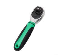 Juego de llaves de trinquete de 72 dientes de 1/4 3/8 1/2 pulgadas, herramienta reversible de doble unidad con mango extensible, acero al cromo vanadio para espacios reducidos, verde (12.7 mm)