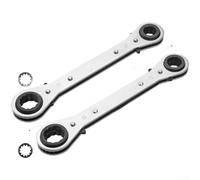 Juego de llaves de trinquete de doble cabeza 4 en 1, llave de liberación rápida de acero al cromo vanadio de 6-22 mm con brida de 12 puntos para reparación versátil del hogar y automóviles (115-17-19