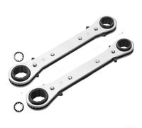 Juego de llaves de trinquete de doble cabeza 4 en 1, llave de liberación rápida de acero al cromo vanadio de 6-22 mm con brida de 12 puntos para reparación versátil del hogar y automóviles (116-17-18