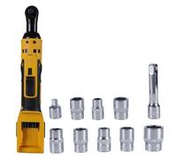 Juego de llaves de trinquete eléctricas inalámbricas, 40 400 rpm, llave de trinquete inalámbrica de 3/8 pulgadas, 7 enchufes de 1/4 pulgadas, adaptador de velocidad variable, herramienta de trinquete