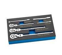 Juego de llaves de trinquete flexibles, llave combinada ajustable de 180°, con barra de extensión, llaves de botón de liberación rápida, 1/10.2 cm, 3/20.3 cm, 1/5.1 cm, 72 dientes, llave de trinquete
