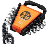 Juego de llaves de trinquete, juego de trinquete combinado, herramientas de mano, llave de trinquete con organizador de almacenamiento, kit de llaves métricas de 6 a 17 mm para reparación de