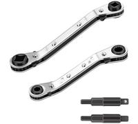 Juego de llaves de trinquete para mantenimiento de sistemas de aire acondicionado, incluyendo tamaños de 1/4 3/16 5/16 3/8 pulgadas para carcasa de filtro y pernos de panel (D)