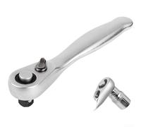 Juego de llaves de trinquete para mini llave de carraca de 1/4 de 72 dientes, mango reversible para reparación de automóviles, fijación de muebles del hogar, acero cromado (B)