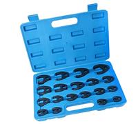 Juego de llaves de tubo de aleación de acero de 19 piezas, conector en forma de U, diseño ergonómico, adecuado para áreas estrechas, mantenimiento del coche, diseño ergonómico en forma de U