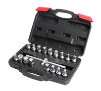 Juego de llaves de tubo de drenaje de aceite 18 en 1 de alto rendimiento, tornillos planos, llave hexagonal, herramienta para cambiar tareas de mantenimiento del coche