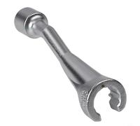 Juego de llaves de tubo de inyección diésel de acero cromado de 14 mm, 17 mm, 19 mm, accionamiento de 1/2 pulgadas, llave abierta de 12 cantos para inyectores, herramienta robusta para desmontaje en