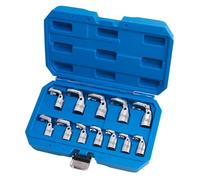 Juego de llaves de tuerca para coche, mordaza de rotación, agarre seguro para línea de freno, taller, herramienta de mano automotriz, llave de tuerca de cabeza flexible