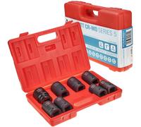 Juego de llaves de vaso 1" 8 piezas de largo juego de tuercas Kraft insercion...
