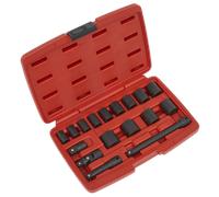 Juego de Llaves de Vaso 17pc 1cmSq Unidad Métrica - Sealey AK68217 Nuevo