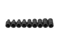 Juego de Llaves de Vaso Cuadradas de Acero Al Molibdeno Cr Fuerte de 1/2 Pulgada para Llave Manual Neumática Eléctrica, 9 Piezas para una Fácil Alineación