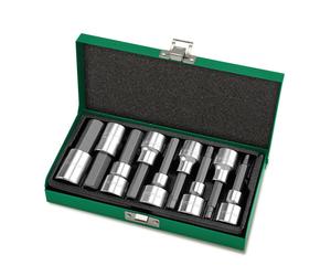 Juego de llaves de vaso de 1/2" TOPTUL 1/2 pulgadas 9 uds. 4, 5, 6, 7, 8, 10, 12, 14, 17 mm 80mm