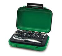 Juego de llaves de vaso de 1/2". TOPTUL 1/4 " 13uds. (4 4.5 5 5.5 6 7 8 9 10 11 12 13 mm)