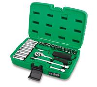 Juego de llaves de vaso de 1/2". TOPTUL 1/4 " 24 Pieza