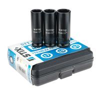 Juego de llaves de impacto de 1/2" de 17/19/21 mm, CR-MO, de Stix, 78 mm de longitud