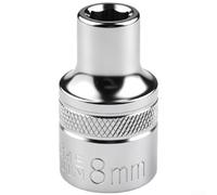 Juego de llaves de vaso de cromo vanadio de 1/2 unidad que ofrece un ajuste preciso y un desgaste reducido del sujetador de 8 mm a 32 mm (8 mm)