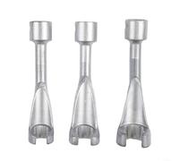 Juego de llaves de vaso de línea de inyector de 14 mm, 17 mm, 19 mm con compatibilidad de accionamiento de 1/2 pulgada para uso estándar de trinquete y barra de interruptor (caja roja)