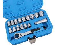 Juego de llaves de vaso estable con llave de vaso continua, ahorra espacio con varias cabezas para reparar y utilizar una herramienta de mango