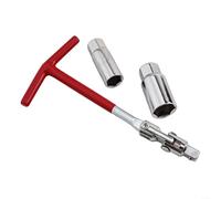 Juego de llaves de vaso, kit de llaves flexibles de mango en T de 3 piezas con enchufes de 16 mm y 21 mm, diseño giratorio de 360° para fijación y extracción de mangas, accionamiento de barra en T de