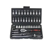 Juego de llaves de vaso Kit Herramientas Reparación Automóviles 46 Unids/set Juego Enchufes Juego Llaves Trinquete Llave Dinamométrica Trinquete Conjunto Reparación Automática