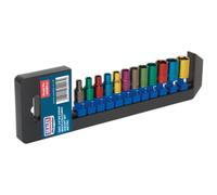 Juego De Llaves De Vaso Multicolor Sealey AK282 12 Piezas 1/4" Cuadrado Métrico