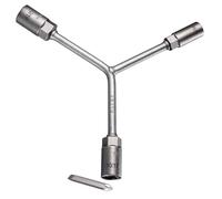 Juego de llaves de vaso multifuncionales en 6 tamaños con diseño retráctil y cabeza de destornillador Phillips 8/10/12/14/17 mm con destornillador de doble cara