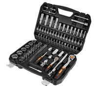 Juego de llaves de vaso - NEO - T N10-060 - 86 piezas - 1/4'' y 1/2'' - Versátil - Duradero - Fácil de almacenar